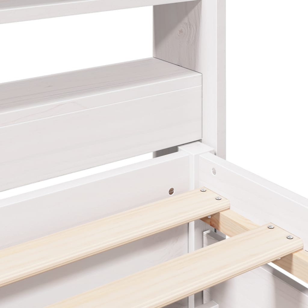 Bedframe zonder matras massief grenenhout wit 160x200 cm is nu te koop bij PeponiXL, paradijselijk wonen!