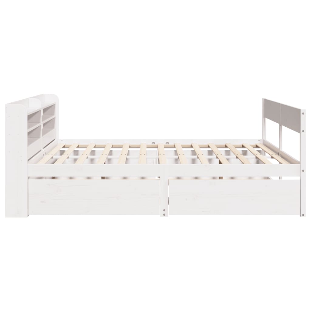 Bedframe zonder matras massief grenenhout wit 150x200 cm is nu te koop bij PeponiXL, paradijselijk wonen!