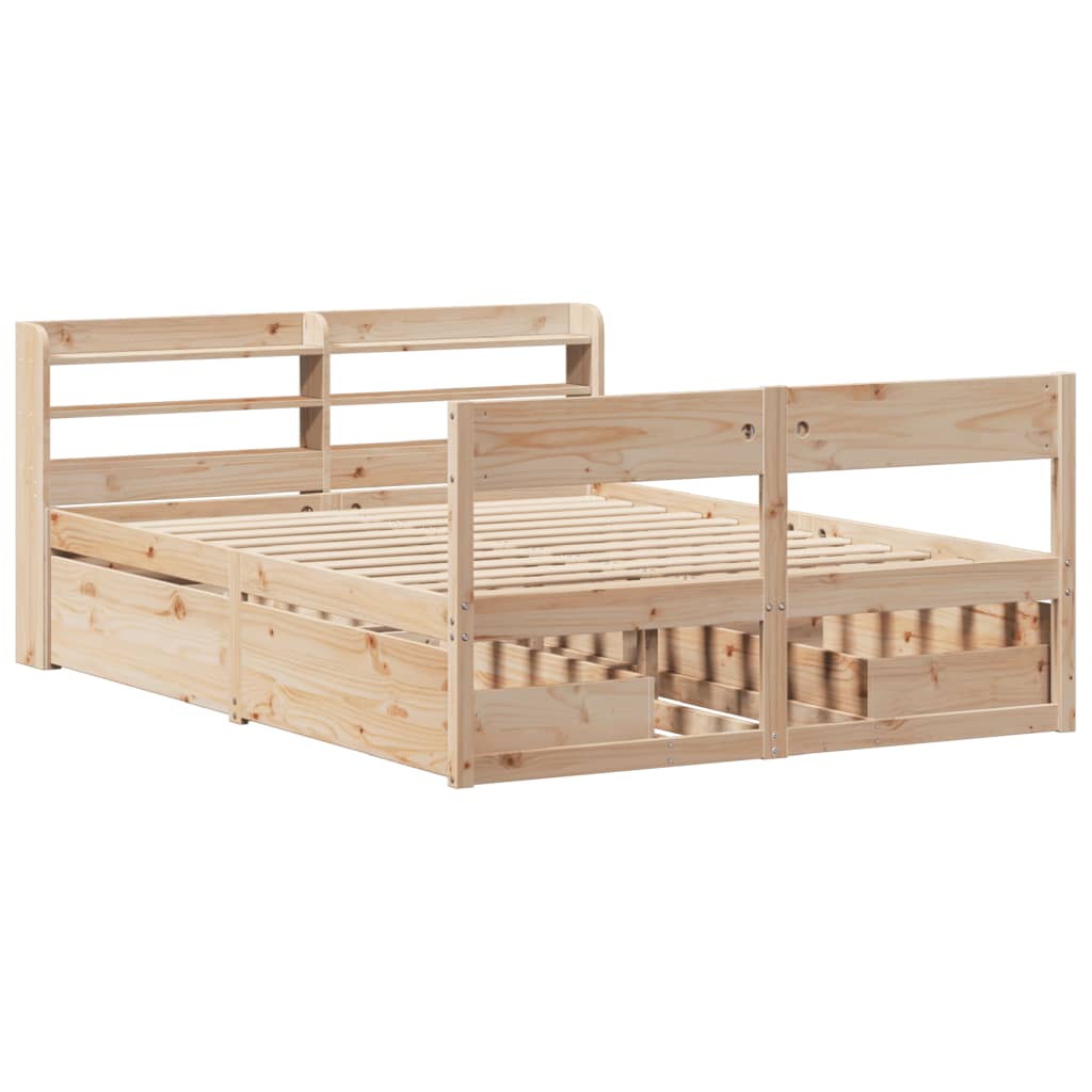 Bedframe zonder matras massief grenenhout 120x200 cm is nu te koop bij PeponiXL, paradijselijk wonen!