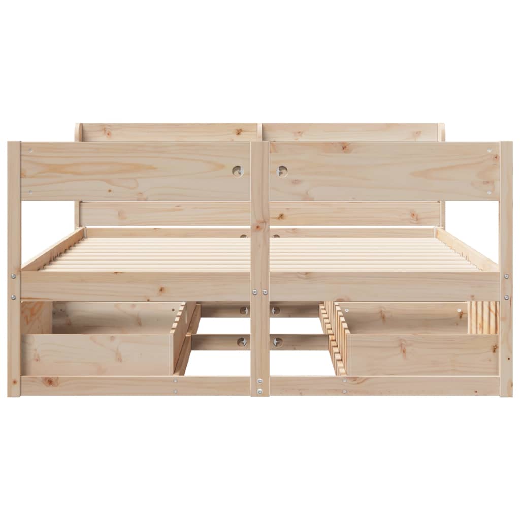 Bedframe zonder matras massief grenenhout 120x200 cm is nu te koop bij PeponiXL, paradijselijk wonen!