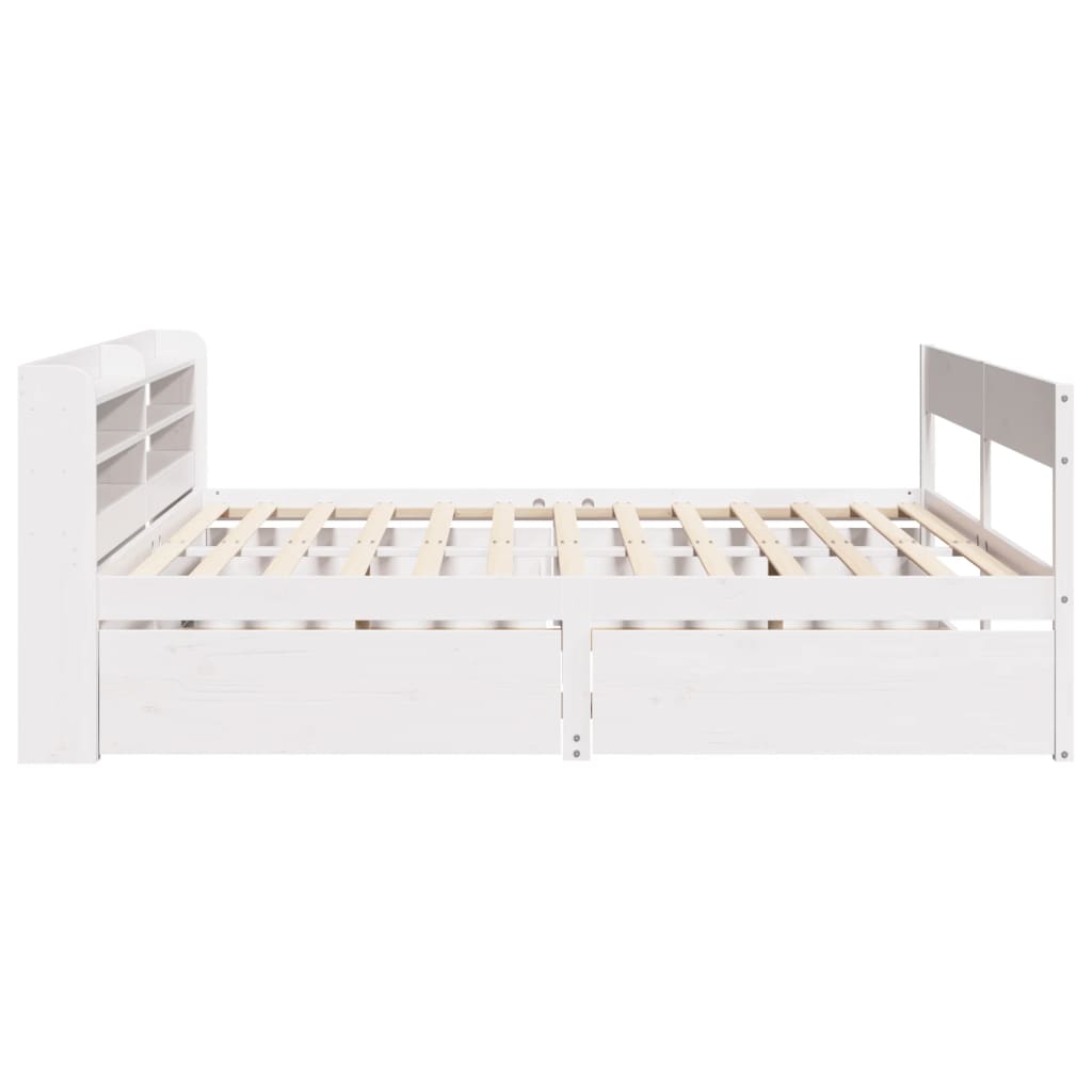Bedframe zonder matras massief grenenhout wit 120x200 cm is nu te koop bij PeponiXL, paradijselijk wonen!