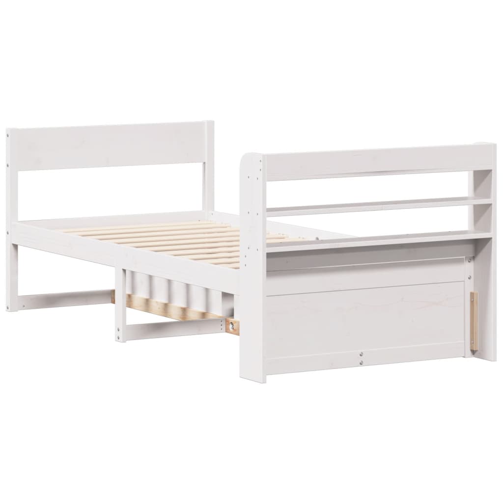 Bedframe zonder matras massief grenenhout wit 140x200 cm is nu te koop bij PeponiXL, paradijselijk wonen!