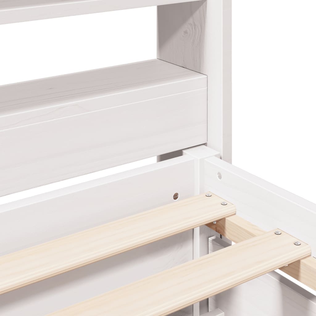 Bedframe zonder matras massief grenenhout wit 140x200 cm is nu te koop bij PeponiXL, paradijselijk wonen!