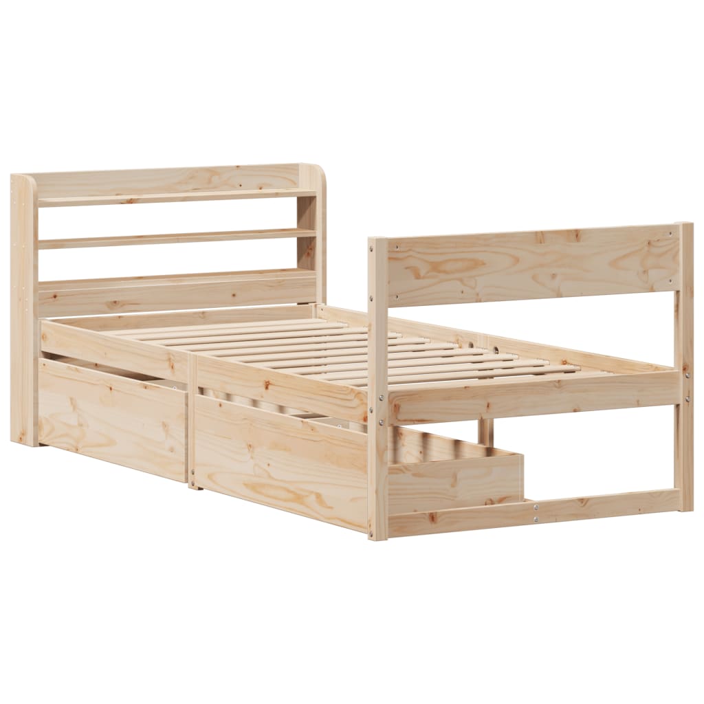 Bedframe zonder matras massief grenenhout 90x200 cm is nu te koop bij PeponiXL, paradijselijk wonen!