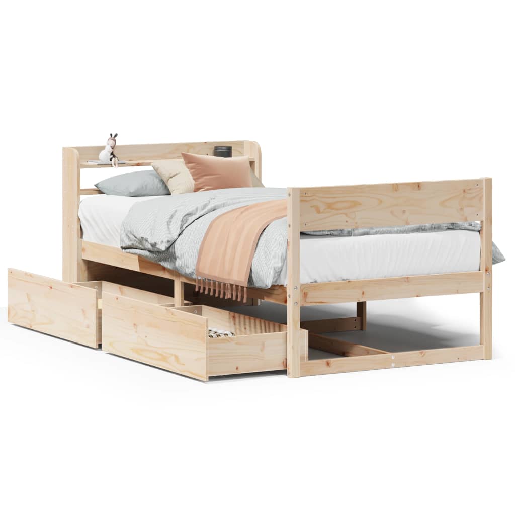 Bedframe zonder matras massief grenenhout 90x190 cm is nu te koop bij PeponiXL, paradijselijk wonen!