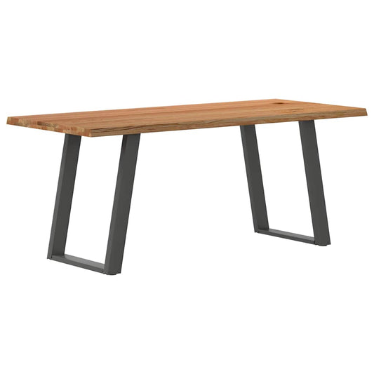 Eettafel met natuurlijke rand massief eikenhout rechthoekig is nu te koop bij PeponiXL, paradijselijk wonen!