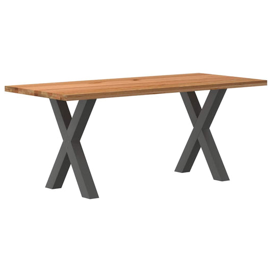 Eettafel met natuurlijke rand massief eikenhout rechthoekig is nu te koop bij PeponiXL, paradijselijk wonen!