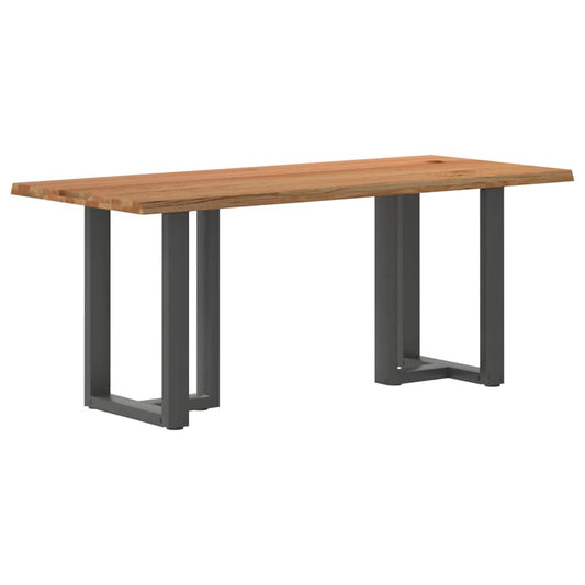 Eettafel met natuurlijke rand massief eikenhout rechthoekig is nu te koop bij PeponiXL, paradijselijk wonen!