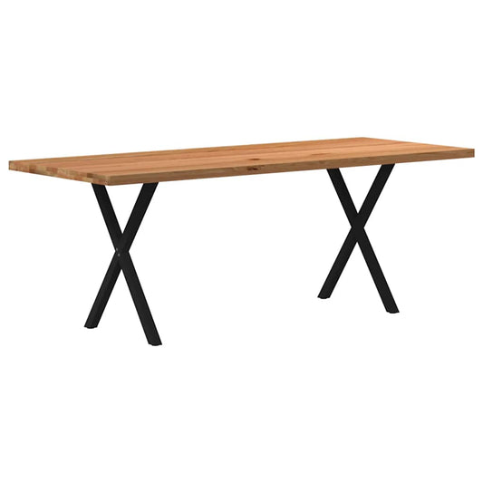 Eettafel rechthoekig 200x80x74 cm massief eikenhout lichtbruin is nu te koop bij PeponiXL, paradijselijk wonen!