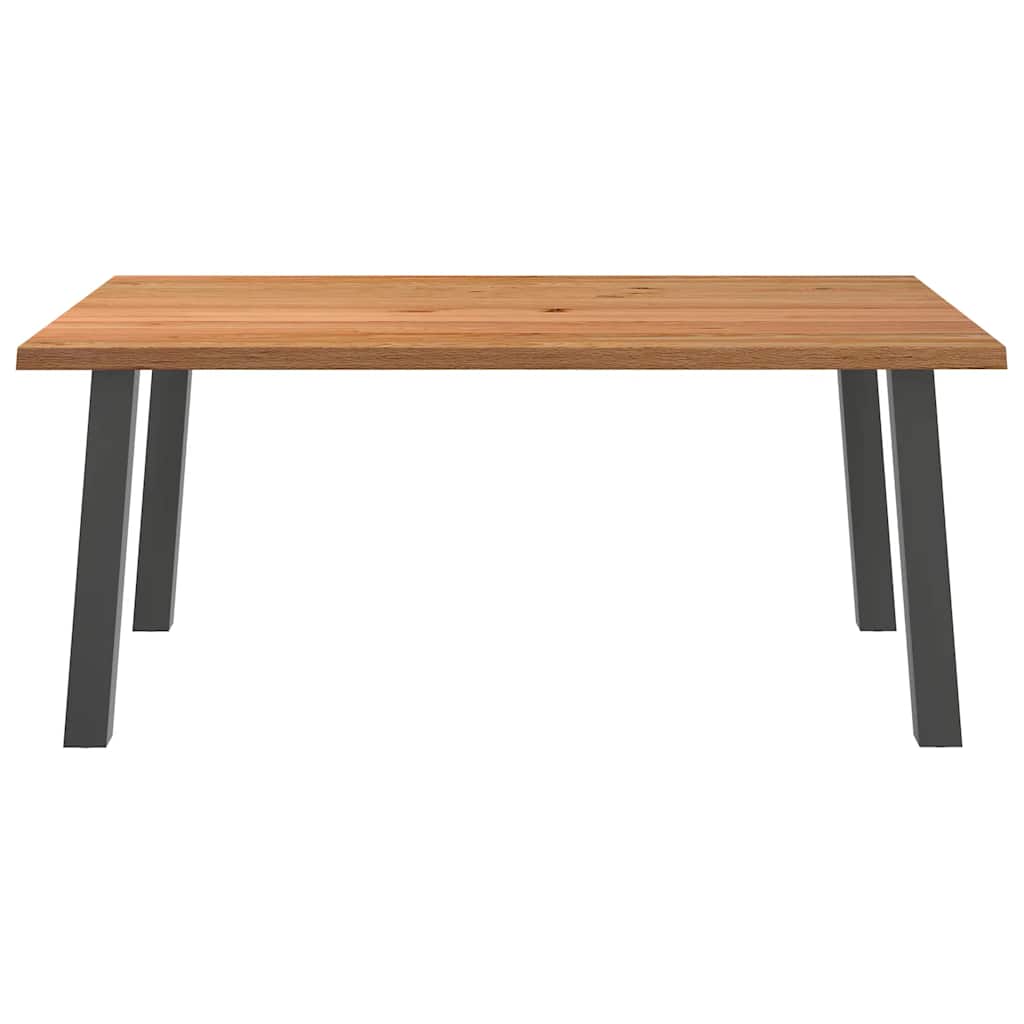 Eettafel met levende rand 180x120x74 cm massief eikenhout rechthoekig is nu te koop bij PeponiXL, paradijselijk wonen!