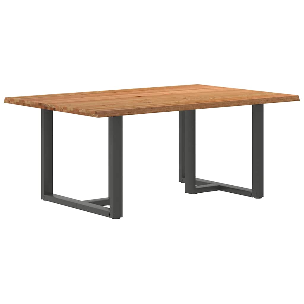 Eettafel met natuurlijke rand 180x120x74 cm massief eikenhout is nu te koop bij PeponiXL, paradijselijk wonen!