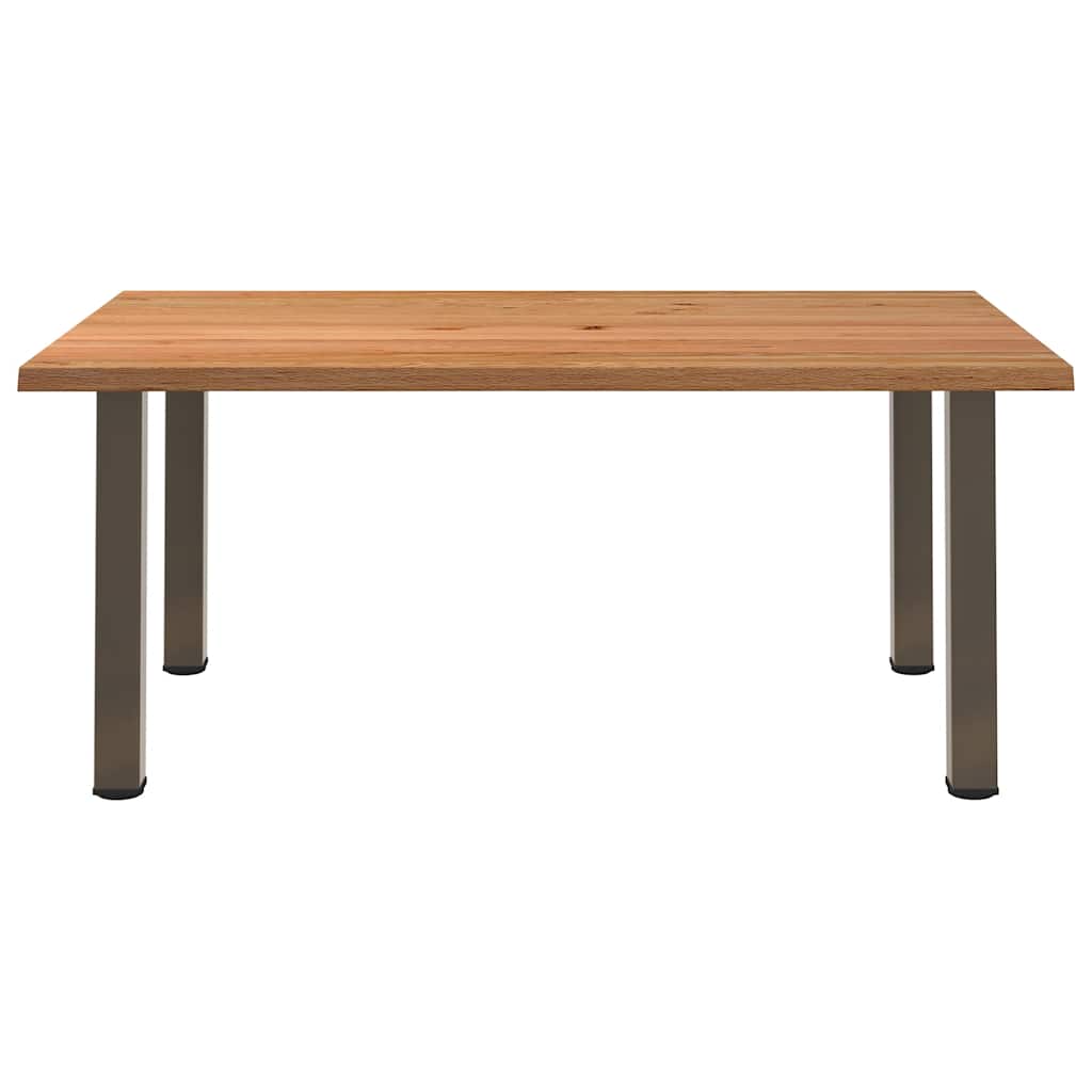 Eettafel met levende rand 180x120x74 cm massief eikenhout rechthoekig is nu te koop bij PeponiXL, paradijselijk wonen!