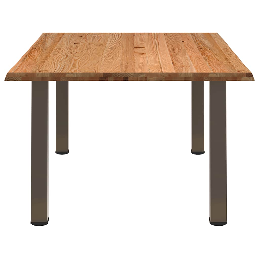 Eettafel met levende rand 180x120x74 cm massief eikenhout rechthoekig is nu te koop bij PeponiXL, paradijselijk wonen!