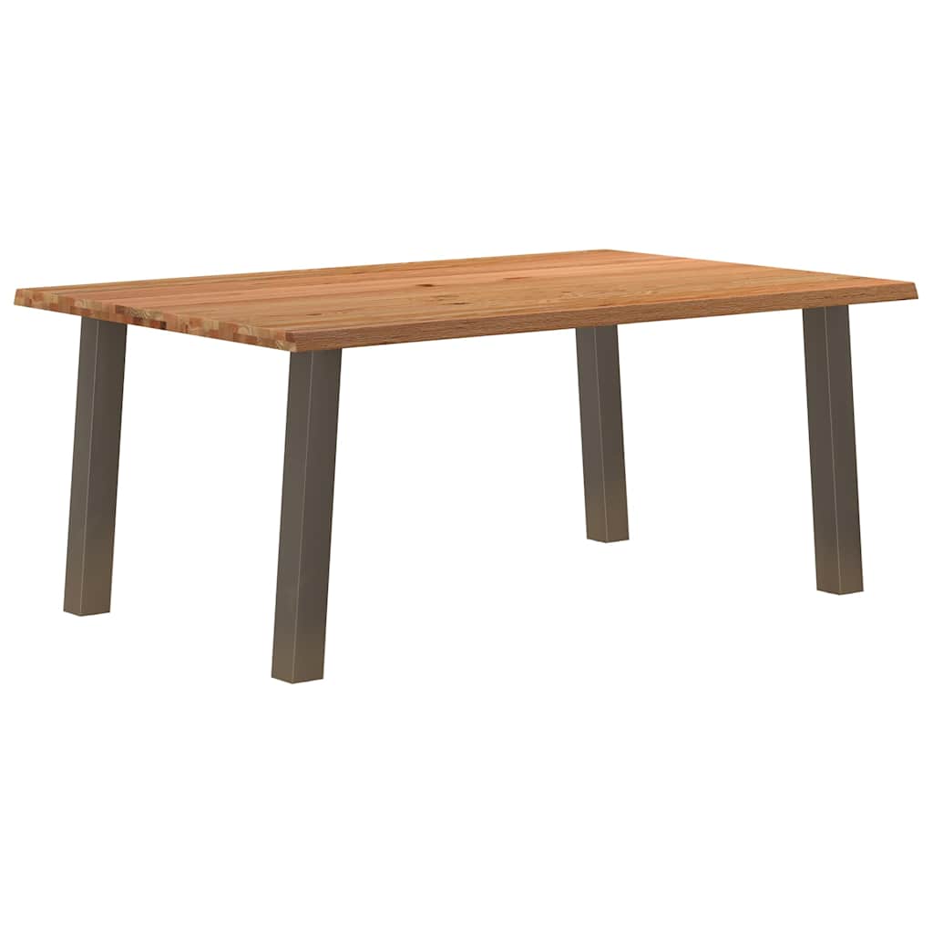 Eettafel met levende rand 180x120x74 cm massief eikenhout rechthoekig is nu te koop bij PeponiXL, paradijselijk wonen!