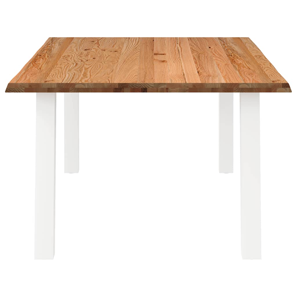 Eettafel met levende rand 180x120x74 cm massief eikenhout rechthoekig is nu te koop bij PeponiXL, paradijselijk wonen!