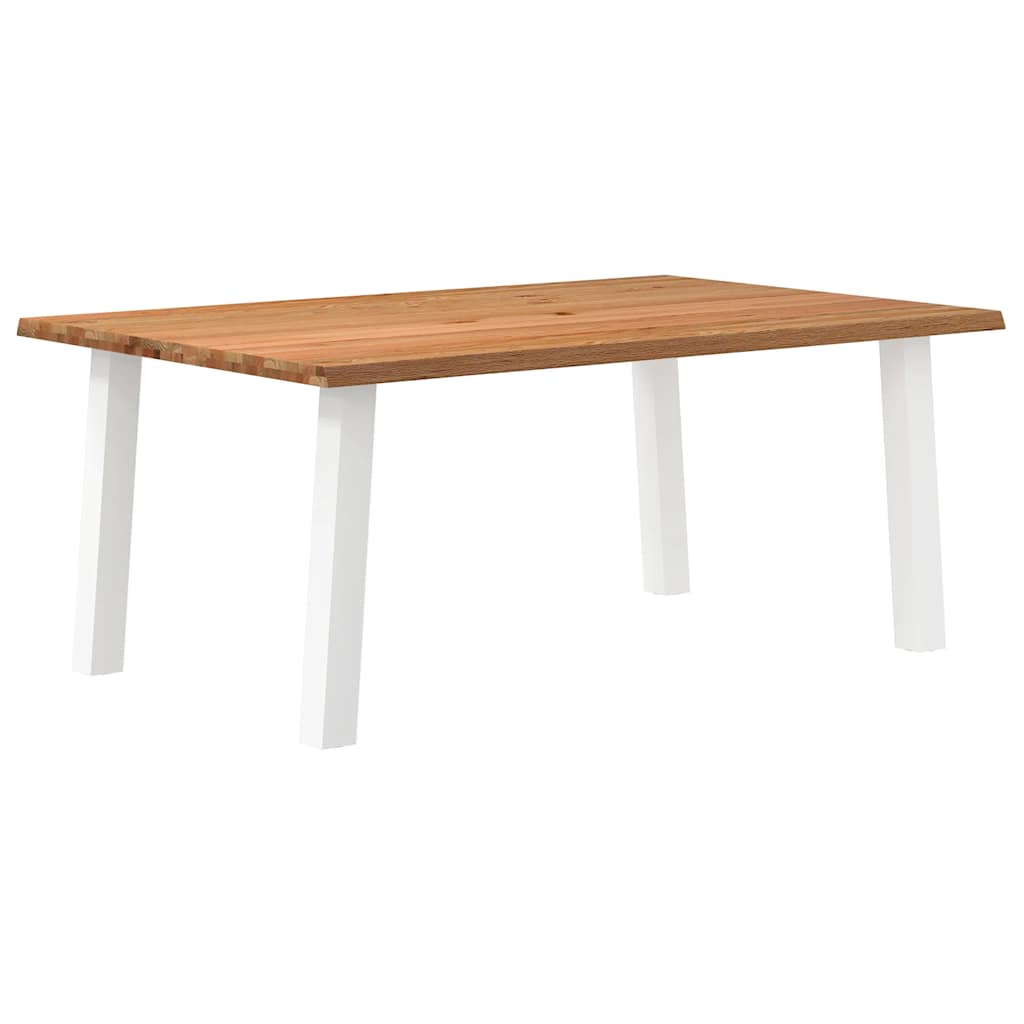 Eettafel met levende rand 180x120x74 cm massief eikenhout rechthoekig is nu te koop bij PeponiXL, paradijselijk wonen!