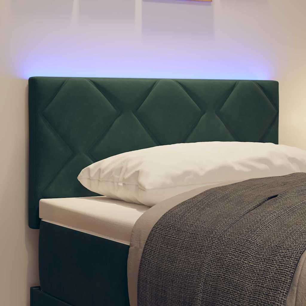 LED Hoofdbord Donkergroen 80 cm Fluweel is nu te koop bij PeponiXL, paradijselijk wonen!