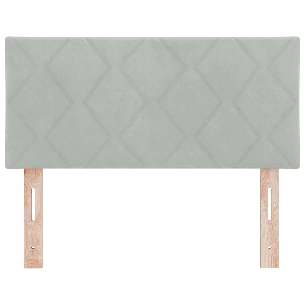 LED Hoofdbord Lichtgrijs 100 cm Fluweel is nu te koop bij PeponiXL, paradijselijk wonen!