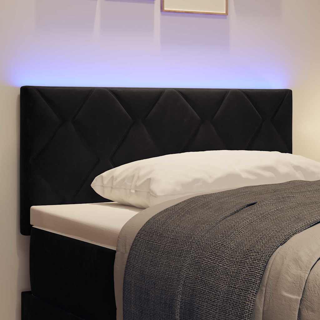 LED Hoofdbord Zwart 100 cm Fluweel is nu te koop bij PeponiXL, paradijselijk wonen!