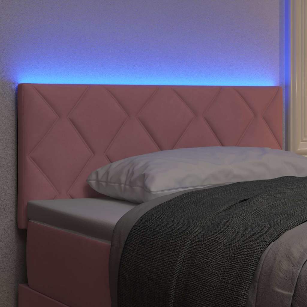 LED Hoofdbord Roze 100 cm Fluweel is nu te koop bij PeponiXL, paradijselijk wonen!