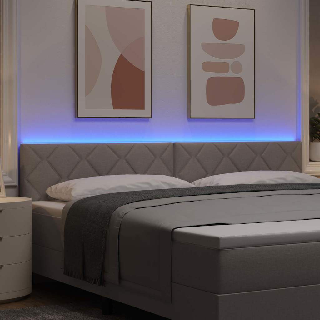 LED Hoofdbord Taupe 200 cm Stof is nu te koop bij PeponiXL, paradijselijk wonen!
