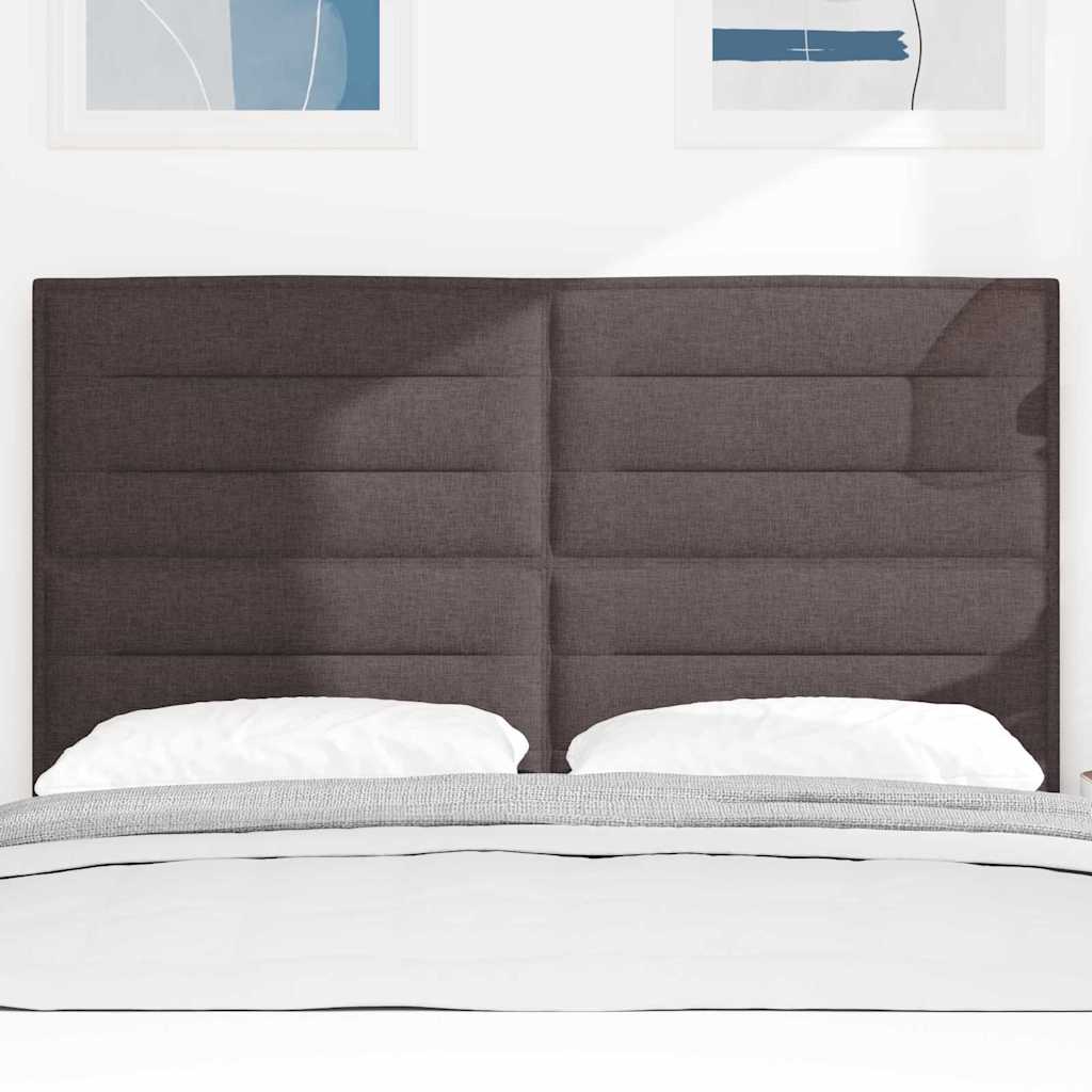 LED Hoofdbord met LED-striplichten Donkerbruin 144 cm Polyester is nu te koop bij PeponiXL, paradijselijk wonen!