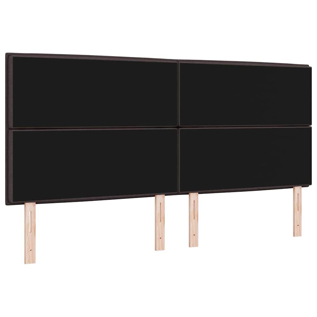 LED Hoofdbord met LED-stripverlichting Donkerbruin 200 cm Stof is nu te koop bij PeponiXL, paradijselijk wonen!