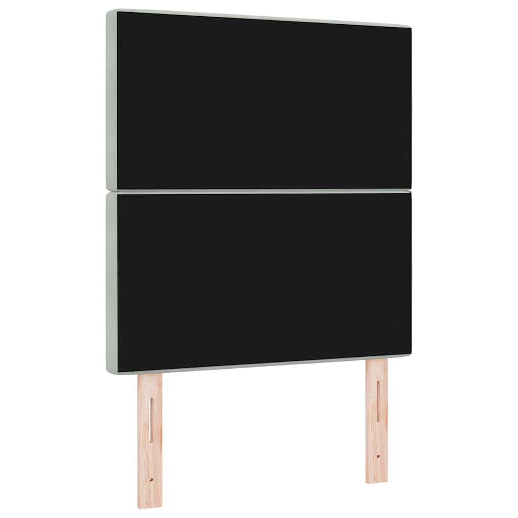 LED Hoofdbord met LED-stripverlichting Lichtgrijs 80 cm Fluweel is nu te koop bij PeponiXL, paradijselijk wonen!