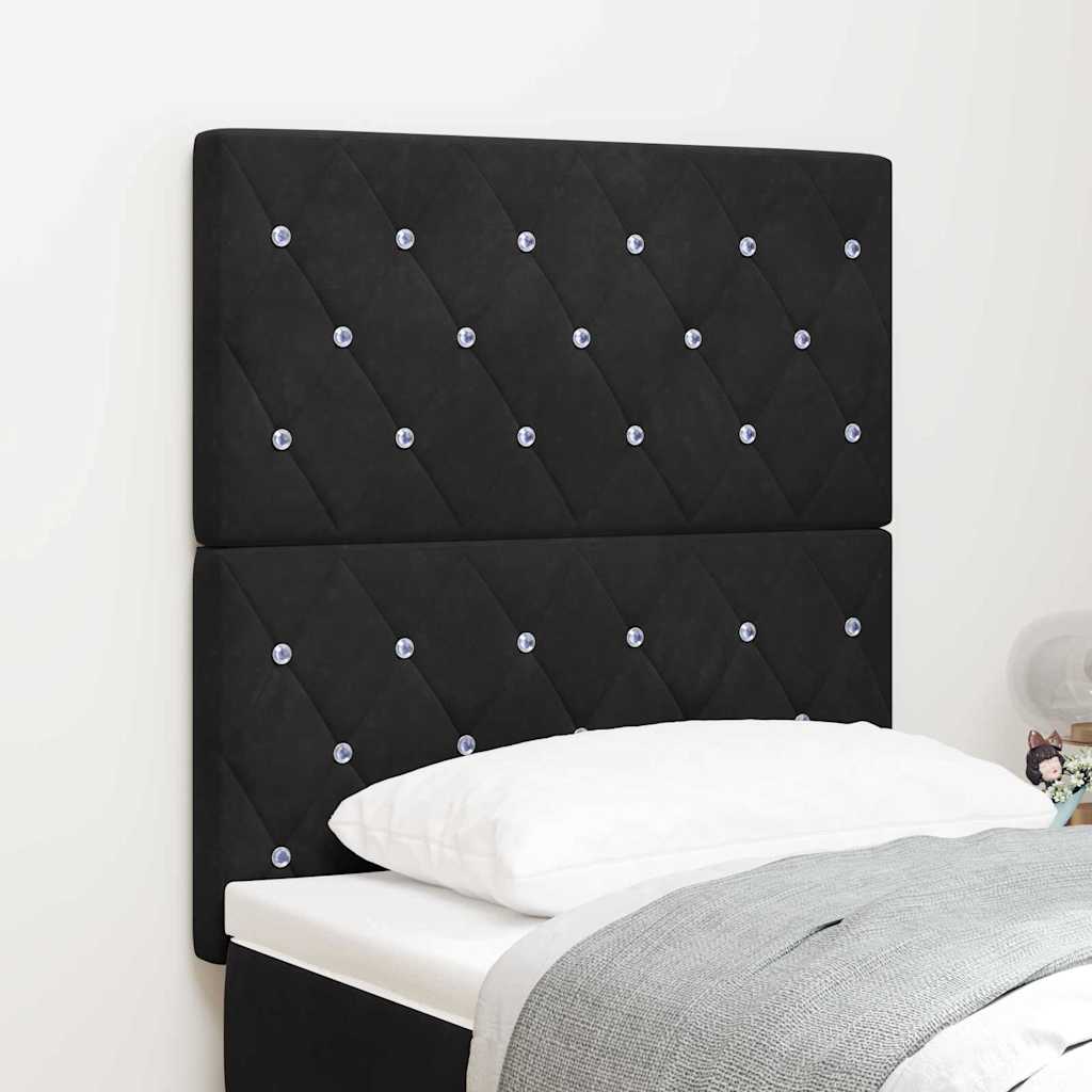 LED Hoofdbord met LED-stripverlichting Zwart 80 cm Fluweel is nu te koop bij PeponiXL, paradijselijk wonen!