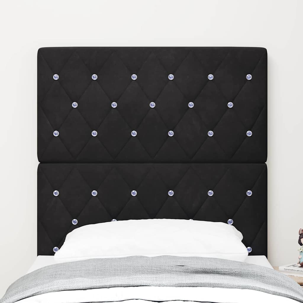 LED Hoofdbord met LED-stripverlichting Zwart 80 cm Fluweel is nu te koop bij PeponiXL, paradijselijk wonen!