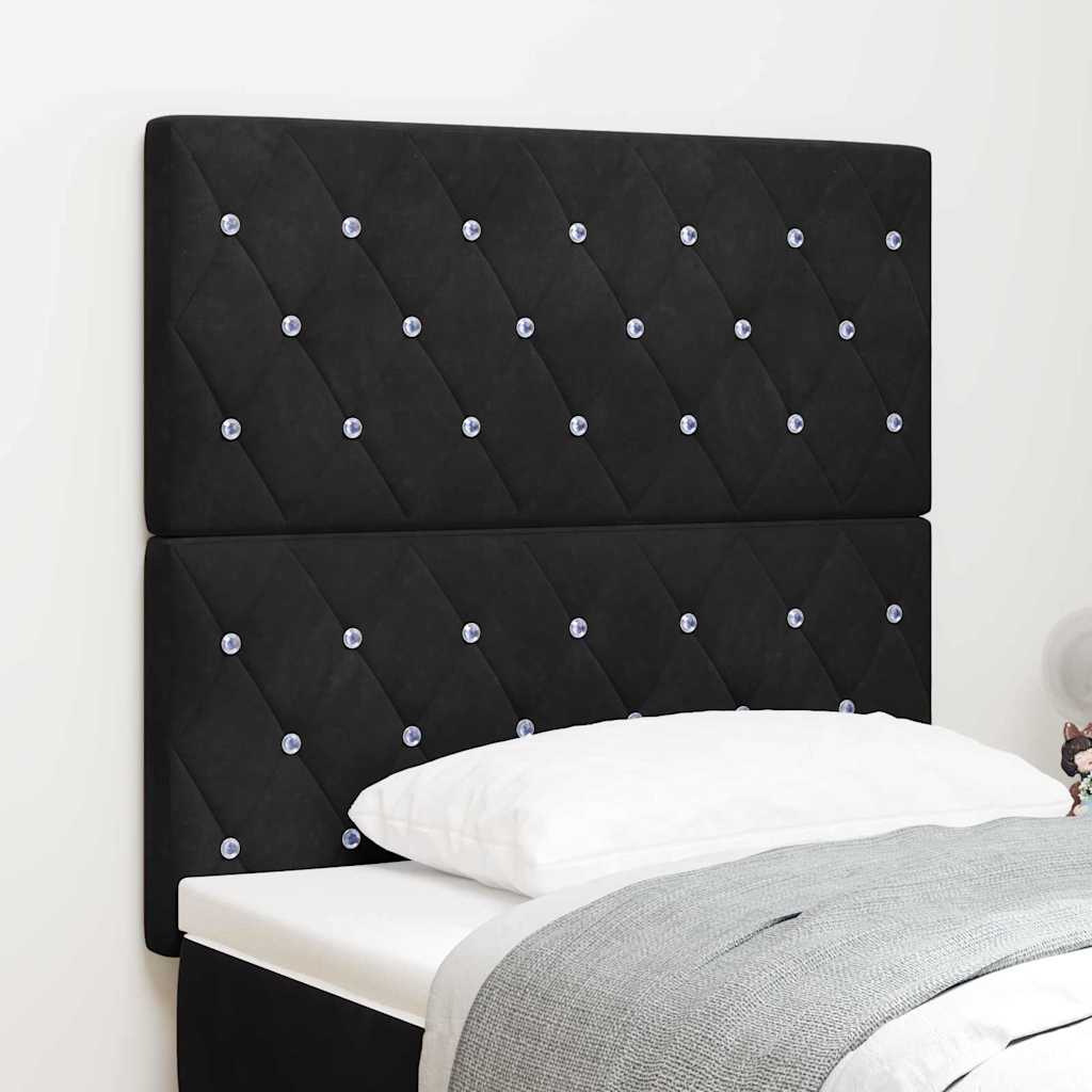 LED Hoofdbord met LED-stripverlichting Zwart 100 cm Fluweel is nu te koop bij PeponiXL, paradijselijk wonen!