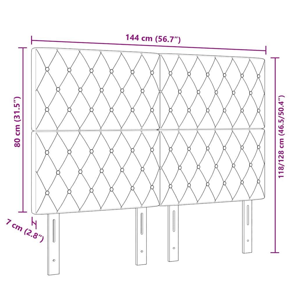LED Hoofdbord met LED-striplichten Donkergroen 144 cm Polyester is nu te koop bij PeponiXL, paradijselijk wonen!