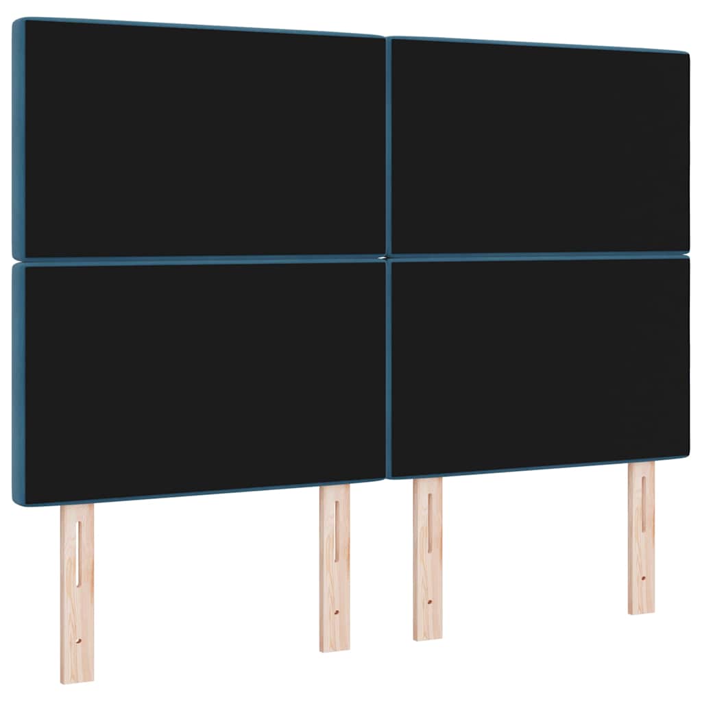 LED Hoofdbord met hoofdeinde Donkerblauw 144 cm Fluweel is nu te koop bij PeponiXL, paradijselijk wonen!