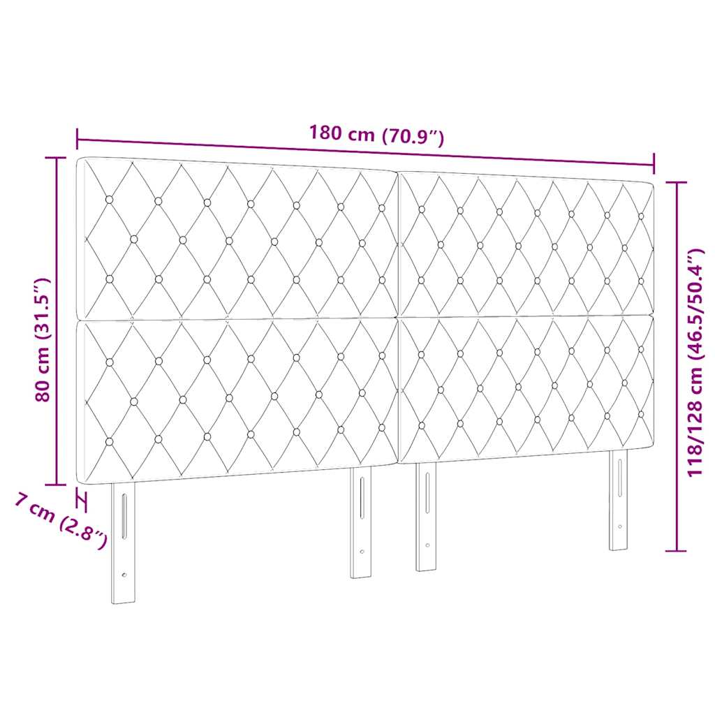 LED Hoofdbord met LED-stripverlichting Roze 180 cm Fluweel is nu te koop bij PeponiXL, paradijselijk wonen!