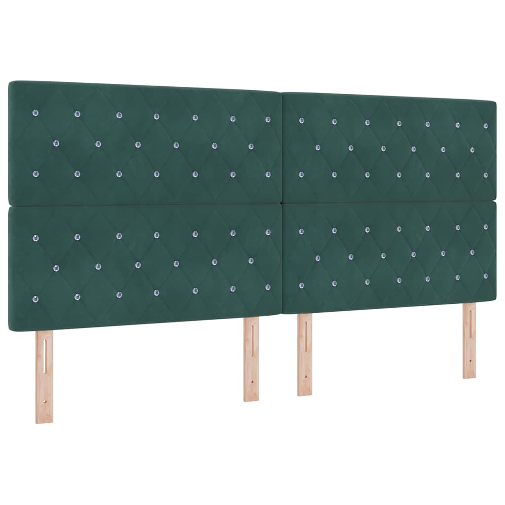 LED Hoofdbord met hoofdeinde Donkergroen 200 cm Fluweel is nu te koop bij PeponiXL, paradijselijk wonen!