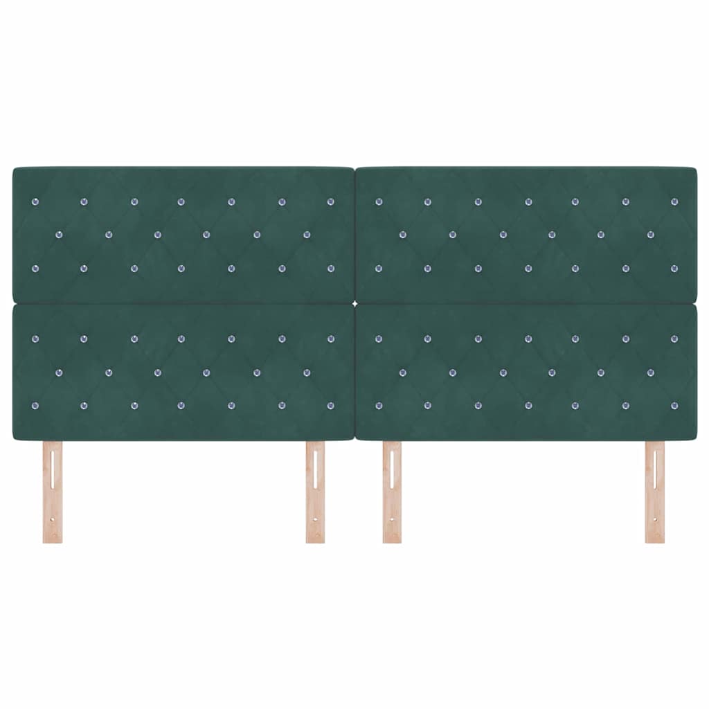 LED Hoofdbord met hoofdeinde Donkergroen 200 cm Fluweel is nu te koop bij PeponiXL, paradijselijk wonen!