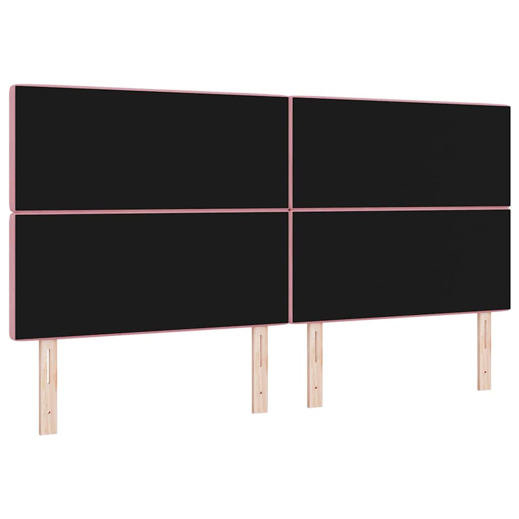 LED Hoofdbord met LED-stripverlichting Roze 200 cm Fluweel