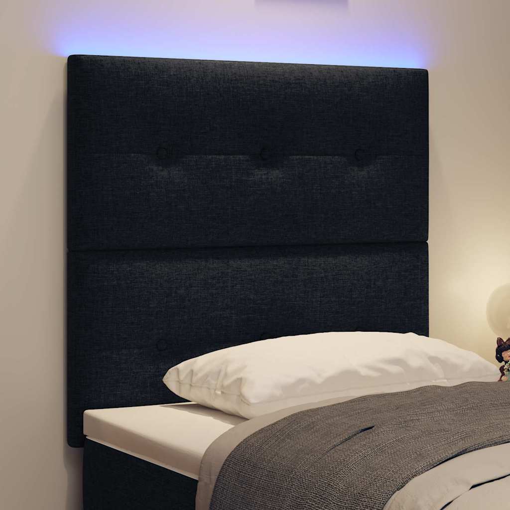 LED Hoofdbord met LED-stripverlichting Zwart 80 cm Stof is nu te koop bij PeponiXL, paradijselijk wonen!