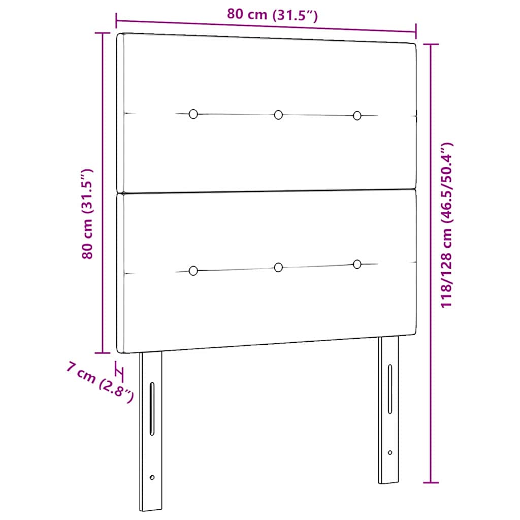 LED Hoofdbord met LED-stripverlichting Zwart 80 cm Stof is nu te koop bij PeponiXL, paradijselijk wonen!