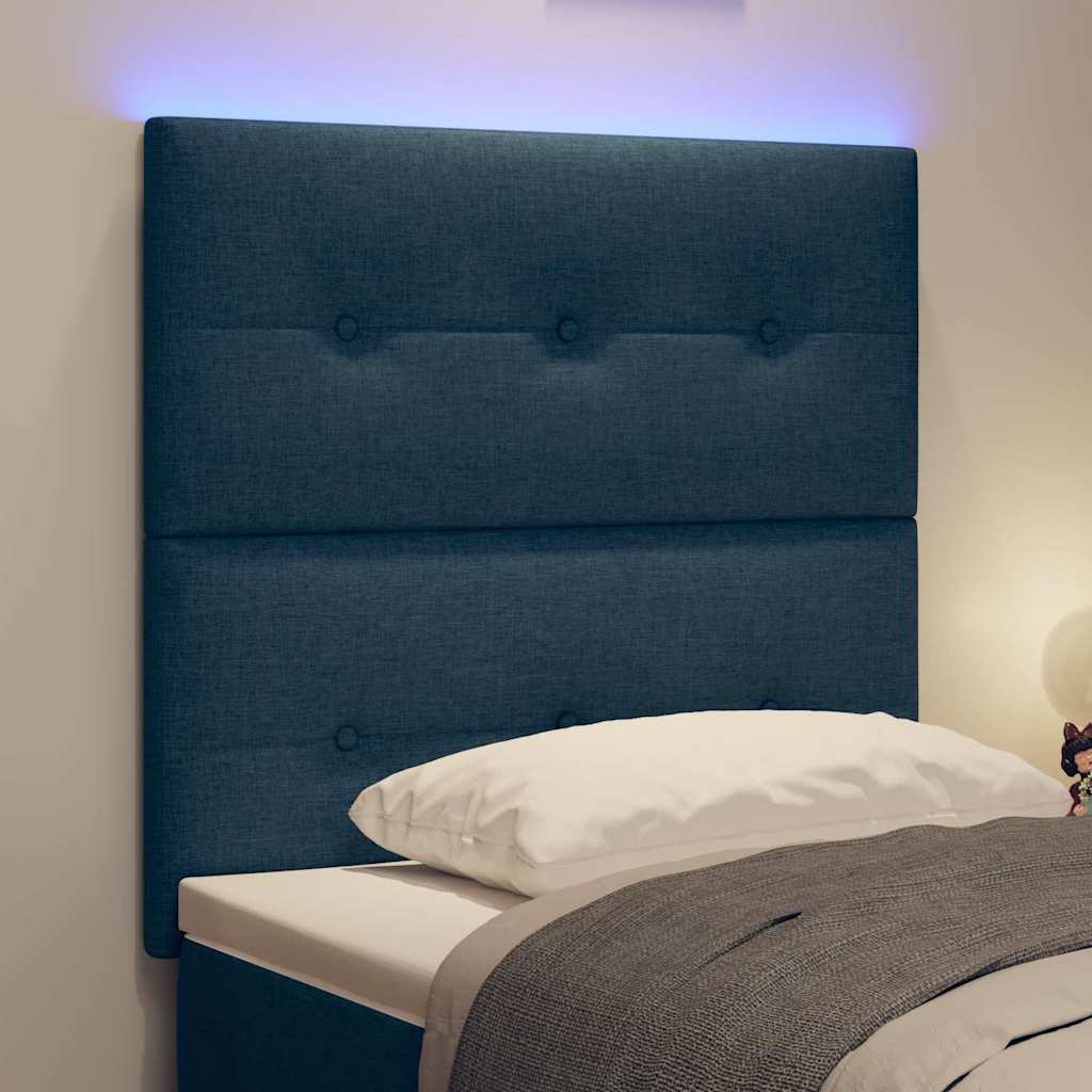 LED Hoofdbord met LED-stripverlichting Blauw 80 cm Stof is nu te koop bij PeponiXL, paradijselijk wonen!