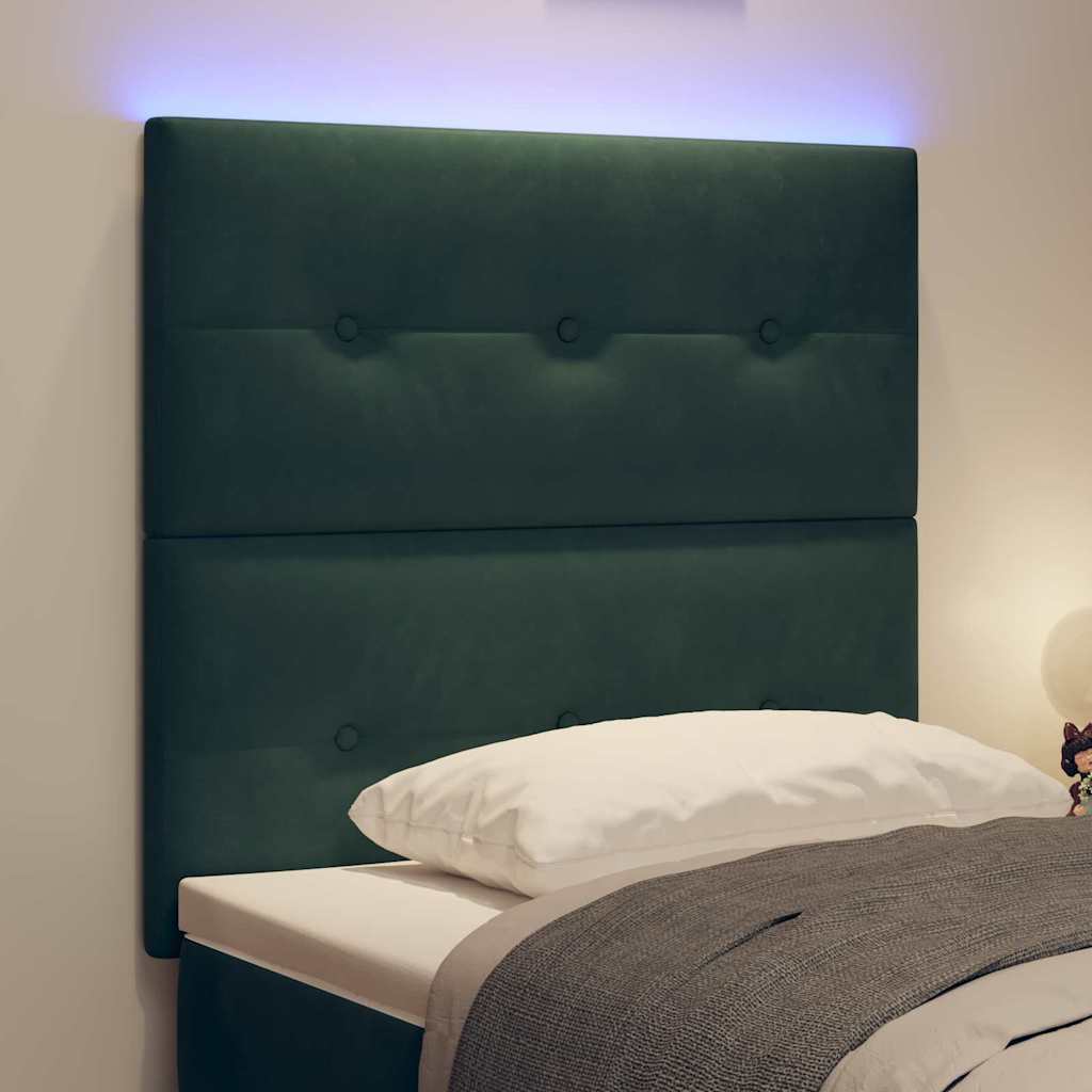 LED Hoofdbord met LED-stripverlichting Groen 80 cm Fluweel is nu te koop bij PeponiXL, paradijselijk wonen!