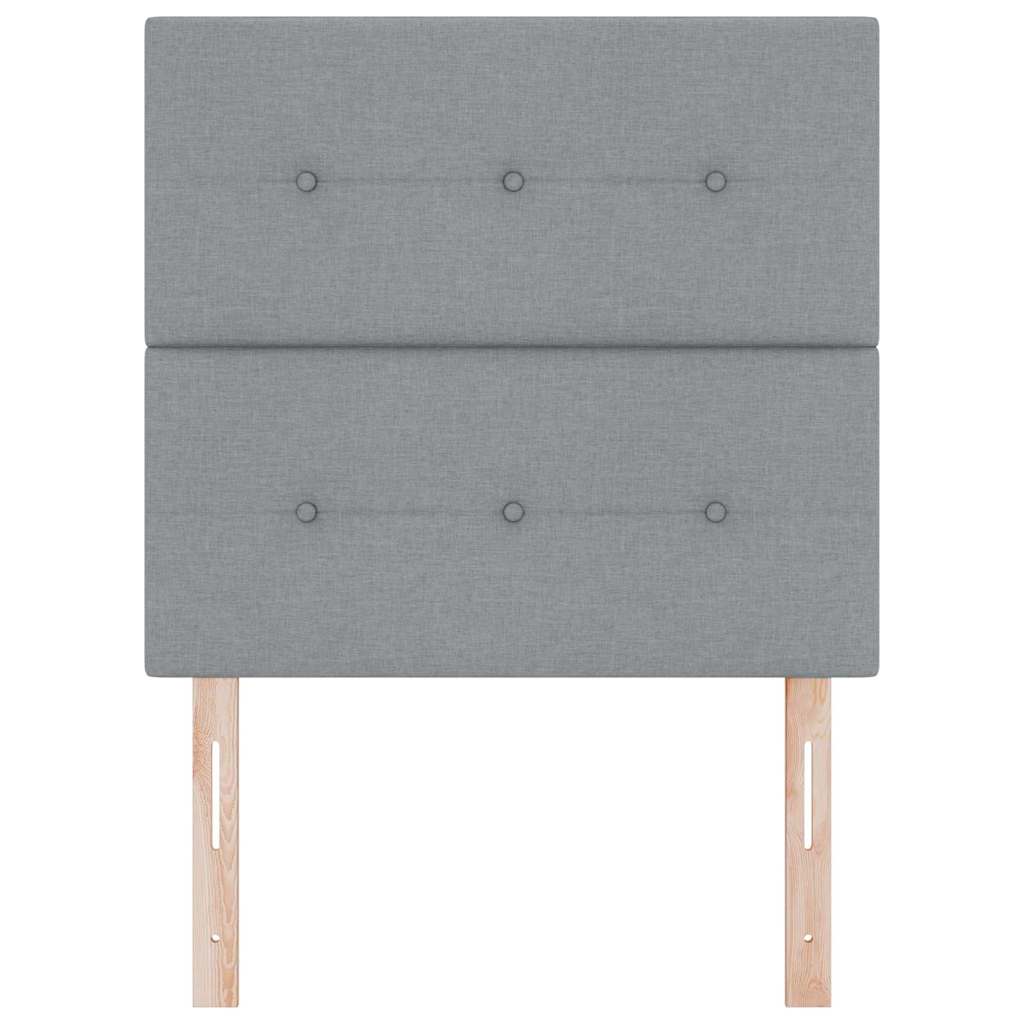 LED Hoofdbord met LED-stripverlichting Lichtgrijs 90 cm Stof is nu te koop bij PeponiXL, paradijselijk wonen!