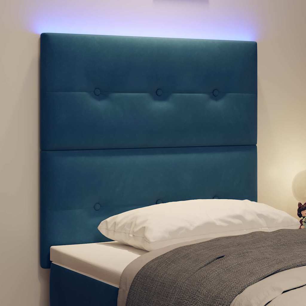 LED Hoofdbord met LED-stripverlichting Blauw 90 cm Fluweel is nu te koop bij PeponiXL, paradijselijk wonen!