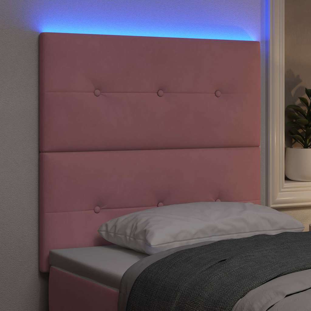 LED Hoofdbord met LED-stripverlichting Roze 100 cm Fluweel is nu te koop bij PeponiXL, paradijselijk wonen!