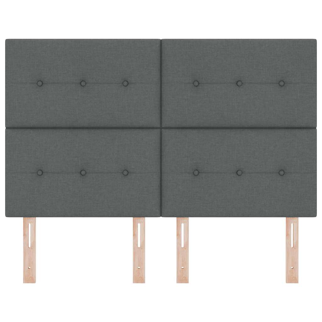 LED Hoofdbord met LED-stripverlichting Donkergrijs 144 cm Stof is nu te koop bij PeponiXL, paradijselijk wonen!