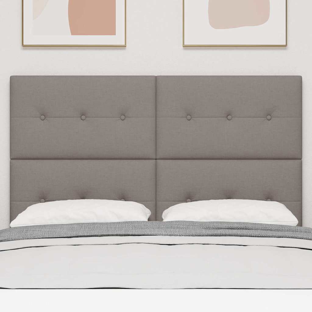 LED Hoofdbord met LED-stripverlichting Taupe 144 cm Stof is nu te koop bij PeponiXL, paradijselijk wonen!