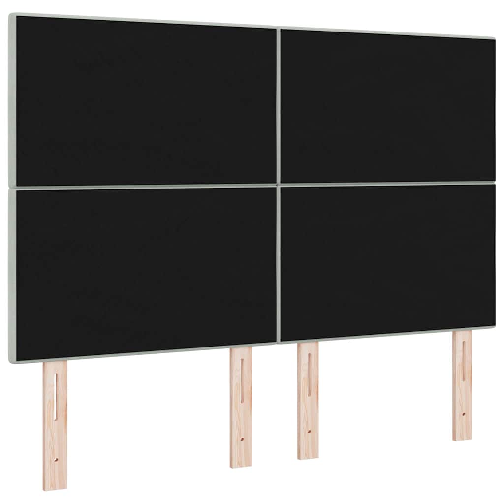 LED Hoofdbord Lichtgrijs 144 cm Fluweel is nu te koop bij PeponiXL, paradijselijk wonen!