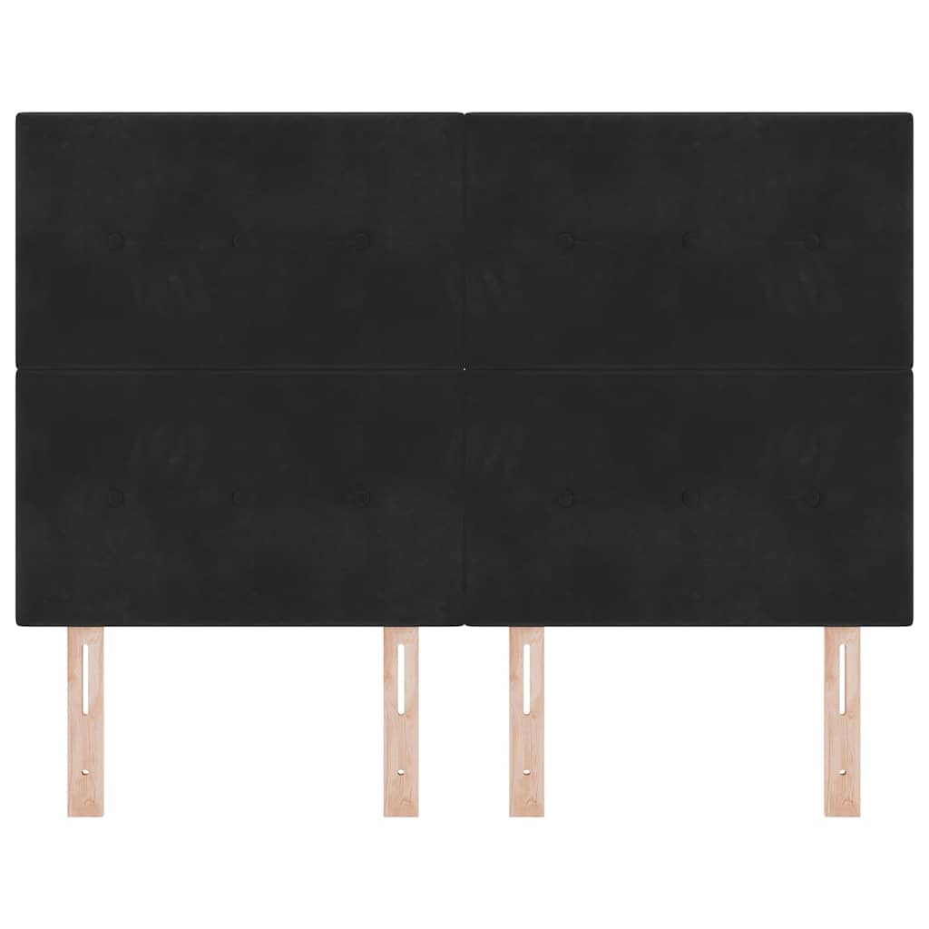 LED Hoofdbord met LED-stripverlichting Zwart 144 cm Fluweel is nu te koop bij PeponiXL, paradijselijk wonen!