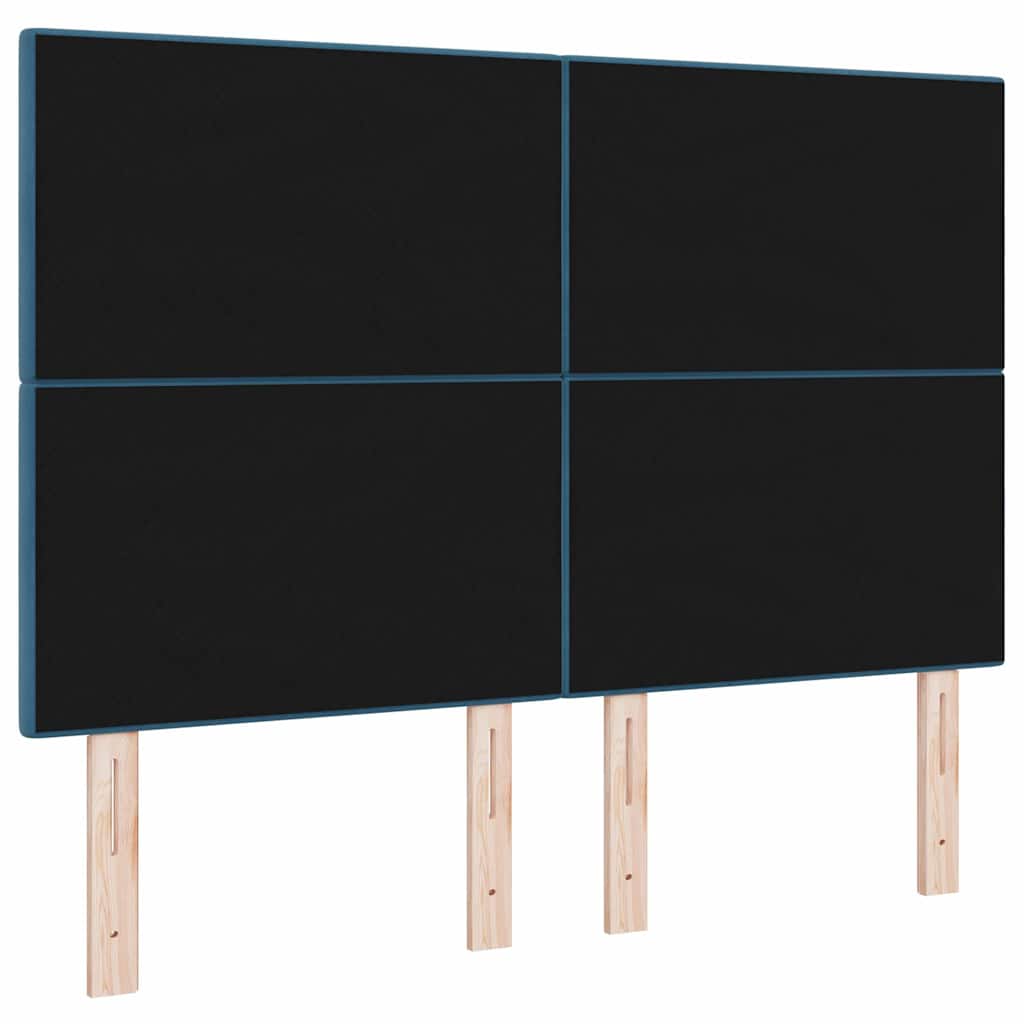 LED Hoofdbord met LED-stripverlichting Blauw 144 cm Fluweel is nu te koop bij PeponiXL, paradijselijk wonen!