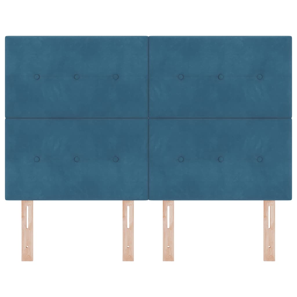 LED Hoofdbord met LED-stripverlichting Blauw 144 cm Fluweel is nu te koop bij PeponiXL, paradijselijk wonen!